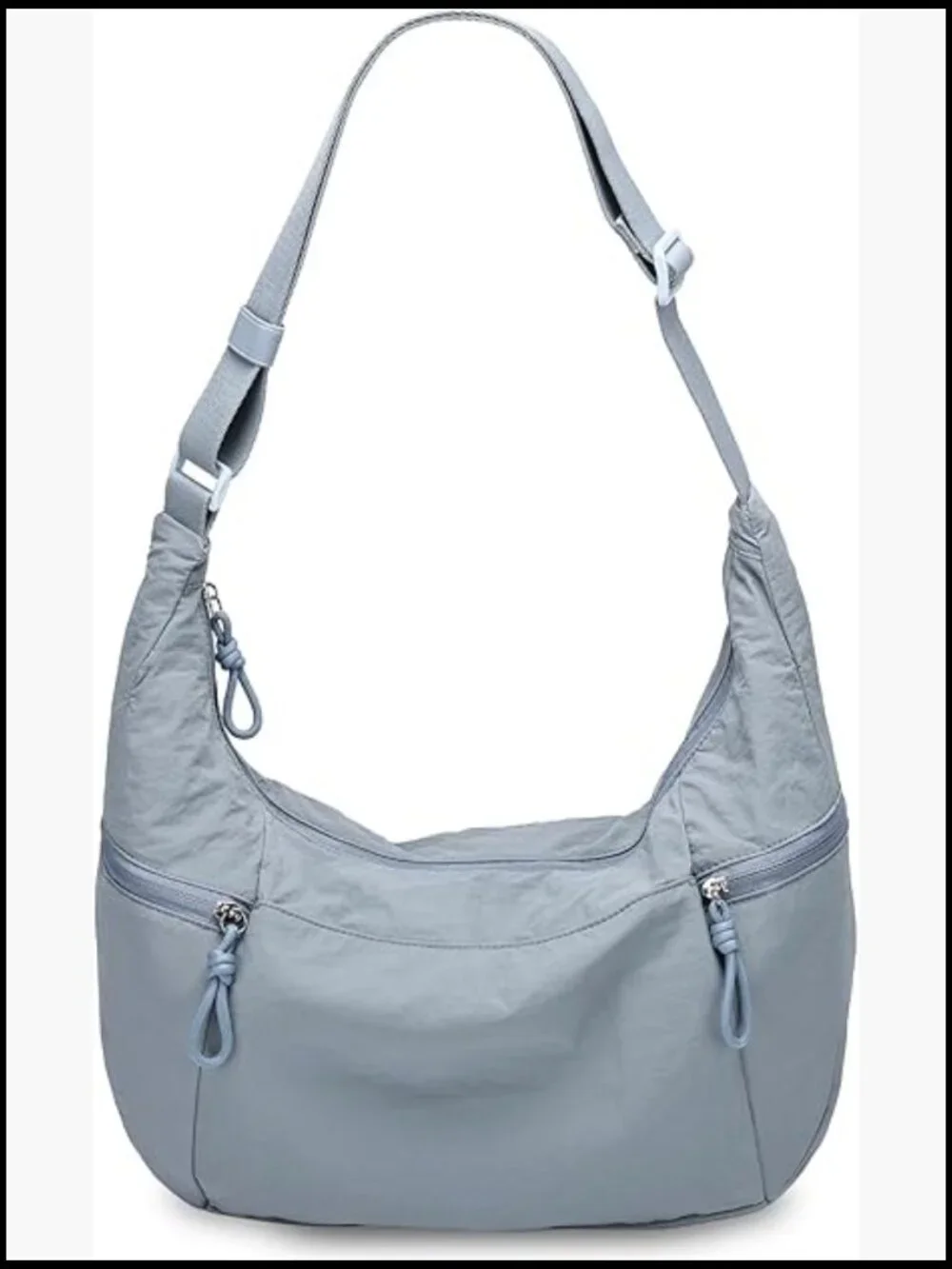 Lightweight Nylon Crescent Crossbody Bag Hobo Shoulder Purse Travel Work Gym